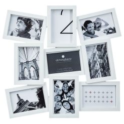 Promo ???? ATMOSPHERA Pêle-mêle 9 Photos Evy - 48 X 46 Cm - Blanc ????