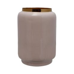Tout neuf ???? Paris Prix Vase Rond Design Veronika 24cm Ivoire & Or ✨