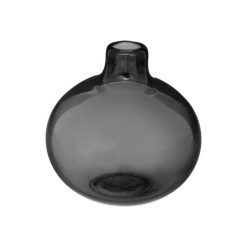Tout neuf ???? Vase Soliflore En Verre Mona 12cm Gris ⌛