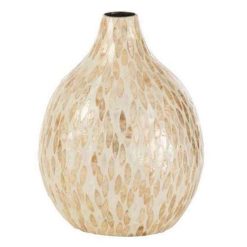 Promo ???? Paris Prix Vase Design En Bambou Mosaïque 34cm Beige ✨