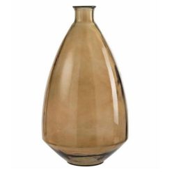 Nouveau ???? Paris Prix Vase En Verre Design Lia 60cm Marron ????