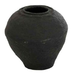 Bon marché ✨ Paris Prix Vase Design Papier Mâché 45cm Noir ✔️