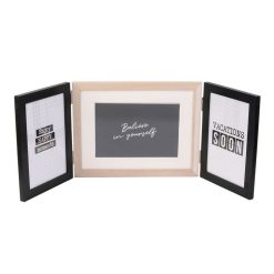 Grosses soldes ???? DITES-LE AVEC DES MOTS Cadre Photo Indus Cool Happy Working - Noir Et Beige ????