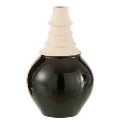 Meilleure vente ???? Paris Prix Vase Design Col Haut 41cm Noir & Beige ????