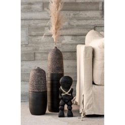 Alternative view of Meilleur prix ❤️ Paris Prix Vase Design Pois Céramique 69cm Marron & Noir ????