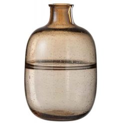 Remise ???? Paris Prix Vase Rond Design Nervures 35cm Ambre ????