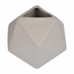 Grosses soldes ???? Paris Prix Vase Déco En Céramique Geometrik 15cm Taupe ????