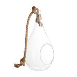 Nouveau ???? Vase Suspendu & Corde Goutte 25cm Transparent ❤️