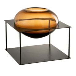 Promo ???? Paris Prix Vase Sur Pied Design Joyce 29cm Marron ????