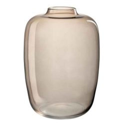 Nouveau ???? Paris Prix Vase Design En Verre Cleo 35cm Marron Ambre ????