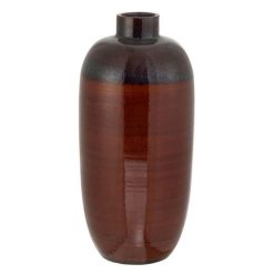 Vente flash ✨ Paris Prix Vase Rond Bord Céramique 70cm Noir & Rouge ????