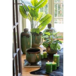 Alternative view of Remise ???? Paris Prix Vase Design En Céramique Aline 50cm Vert ????