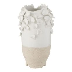 Meilleure vente ???? Paris Prix Vase En Céramique Anémone 38cm Blanc & Naturel ????