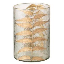 Meilleure vente ???? Paris Prix Vase Design En Verre Golden Leaf 19cm Or ????