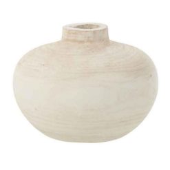 Vente flash ???? Paris Prix Vase En Bois Design Tobias 24cm Blanc ????