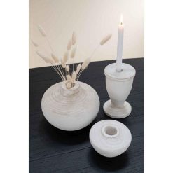 Alternative view of Vente flash ???? Paris Prix Vase En Bois Design Tobias 24cm Blanc ????