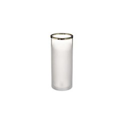 Sortie ???? Vase En Verre Givré Artif 25cm Transparent ⭐