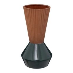 Offres ✔️ Vase Bicolore Déco Alicante 25cm Vert & Terracotta ✔️