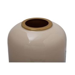 Alternative view of Remise ???? Paris Prix Vase Rond Design Anita 45cm Ivoire & Or ????