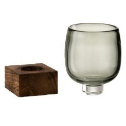 Alternative view of Grosses soldes ❤️ Paris Prix Vase Rond Design Socle 14cm Gris & Marron ????
