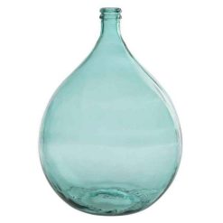 Remise ❤️ Paris Prix Vase Design En Verre Bouteille 56cm Bleu Azur ⭐
