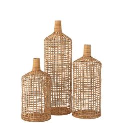 Budget ???? Paris Prix Lot De 3 Vases Déco Bambou 80cm Naturel ????