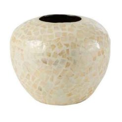 Grosses soldes ???? Paris Prix Vase Boule Motif Mosaïque Nuye 26cm Ivoire ????