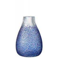 Meilleure vente âïž Paris Prix Vase Design En Verre Santorini 30cm Bleu ????
