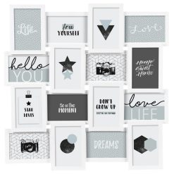 Meilleur prix ???? ATMOSPHERA Pêle-mêle 16 Photos - L. 59 Cm - Blanc ✔️