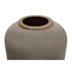 Alternative view of Meilleure affaire ???? Paris Prix Vase Rond Déco Somyu 48cm Taupe & Or ✔️
