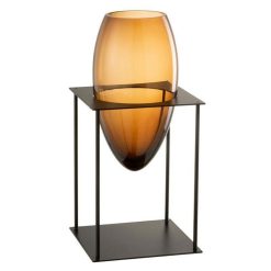Tout neuf ???? Paris Prix Vase Sur Pied Design Joyce 36cm Marron ????