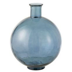 Tout neuf ✔️ Paris Prix Vase Boule En Verre Tamo 43cm Bleu Mat ????