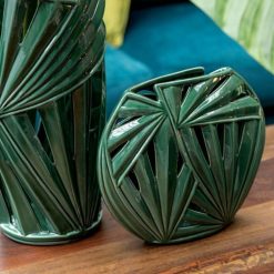 Alternative view of Le moins cher ???? Paris Prix Vase Design Ovale Céramique Tropical 32cm Vert ????