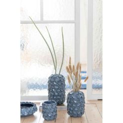 Alternative view of De gros ???? Paris Prix Vase Design En Céramique Pétale 27cm Bleu ????