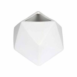 Remise ???? Paris Prix Vase Déco En Céramique Geometrik 19cm Blanc ????