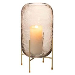Alternative view of De gros ❤️ Paris Prix Vase Sur Pied En Verre Pieto 30cm Marron ????