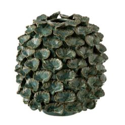 Bon marché ???? Paris Prix Vase Design Feuilles Céramique 20cm Vert ????