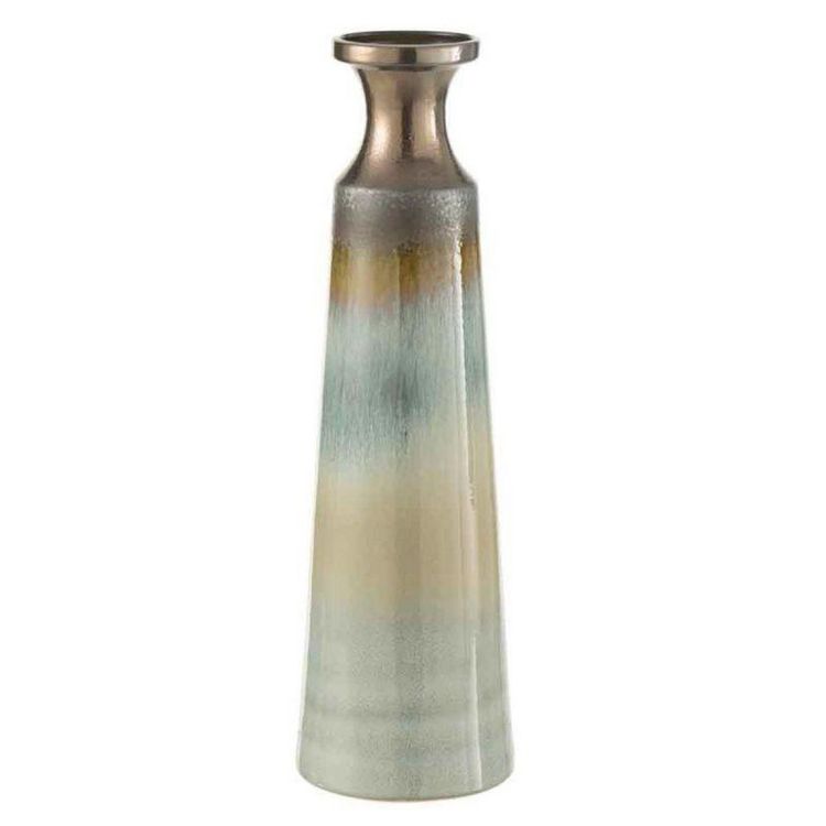 Promo ???? Paris Prix Vase Design Cedrina 63cm Marron & Bleu ???? 3 Promo ???? Paris Prix Vase Design Cedrina 63cm Marron & Bleu ????