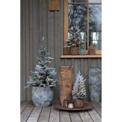Alternative view of Tout neuf ✔️ Paris Prix Vase Cylindrique En Métal Effy 70cm Marron ⭐