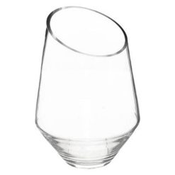 Nouveau ???? Vase Design En Verre Biseau 25cm Transparent ????