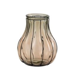Budget ???? Paris Prix Vase Design En Verre Fusion 30cm Taupe ????