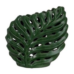 Coupon ✨ Paris Prix Vase Design Céramique Tropical Oblique 28cm Vert ⭐