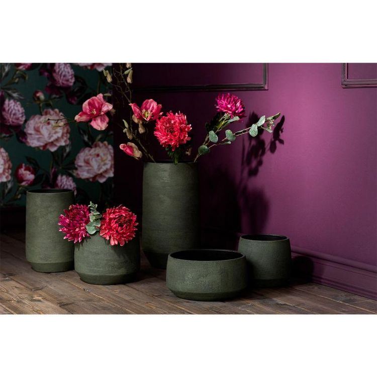 Nouveau ✨ Paris Prix Vase Design En Céramique Rugueux 25cm Vert ???? 4 Nouveau ✨ Paris Prix Vase Design En Céramique Rugueux 25cm Vert ???? – Image 2