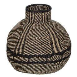 Bon marché ⚠Vase Design En Roseau Origines 50cm Noir ????