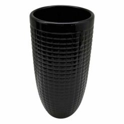 Tout neuf ???? Paris Prix Vase Déco En Céramique Quadri 24cm Noir ????