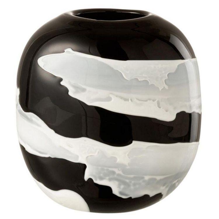 Promo ⭐ Paris Prix Vase Design En Verre Bologna 21cm Blanc & Noir ???? 3 Promo ⭐ Paris Prix Vase Design En Verre Bologna 21cm Blanc & Noir ????