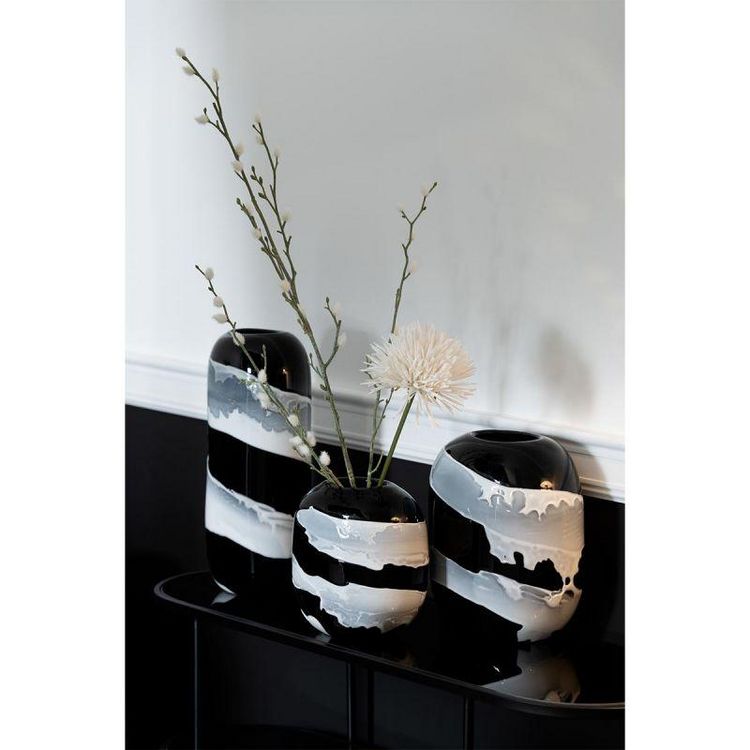 Promo ⭐ Paris Prix Vase Design En Verre Bologna 21cm Blanc & Noir ???? 4 Promo ⭐ Paris Prix Vase Design En Verre Bologna 21cm Blanc & Noir ???? – Image 2