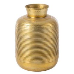 Remise âš Paris Prix Vase Design En Aluminium Anneaux 45cm Or â€ïž
