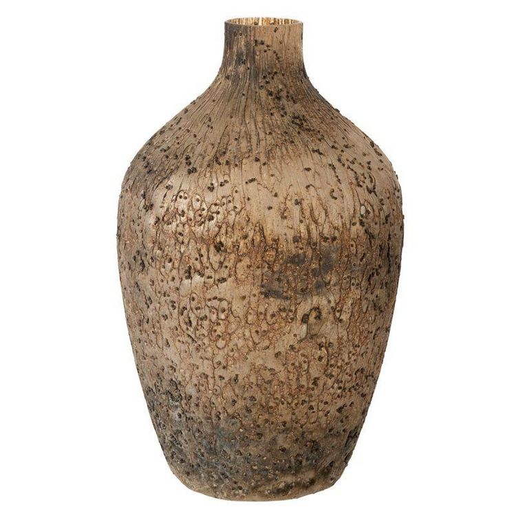 Nouveau ???? Paris Prix Vase Rond En Verre Design Wyll 49cm Marron ???? 3 Nouveau ???? Paris Prix Vase Rond En Verre Design Wyll 49cm Marron ????