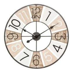 Promo ⭐ Horloge Murale En Métal Design Ted 58cm Naturel 🎉